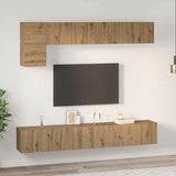 TV Cabinet Set Wall-mounted 5 pcs Artisan Oak Engineered Wood 3393197