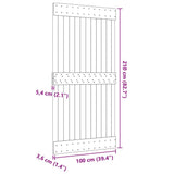 Door NARVIK 100x210 cm Solid Wood Pine 154435