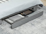 Double Size Ottoman Bed Frame, with Front Drawer - Grey T3398P378115