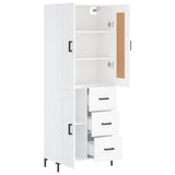 Highboard White 69.5x34x180 cm Engineered Wood 3200001