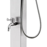 ZNTS Garden Shower with Grey Base 225 cm Stainless Steel 3070792