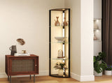 LED Floor Lamp with Shelves, Dimmable Standing Lamp with Foot Switch for Living Room, Bedroom, Black T3398P425151