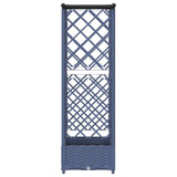 Raised Bed with Trellis and Roof Grey 124 x 40 x 123 cm PP 42032569