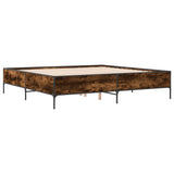 Bed Frame without Mattress Smoked Oak 200x200 cm 3279779