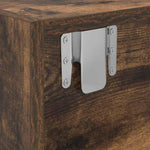 ZNTS TV Cabinet Smoked Oak 100x31x25.5 cm Engineered Wood 861480