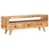 TV Cabinet 117x30x41 cm Solid Rough Mango Wood 321042