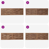 Bed Headboard Natural Solid Teak Wood 42024557