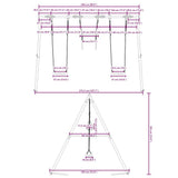 Outdoor Swing Set with Swings and Trapeze 3283590