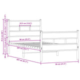 Bed Frame without Mattress with Headboard and Footboard 90x200 cm 4017162