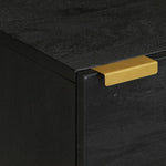 ZNTS Bedside Cabinet Black 40x33x46 cm Solid Wood Mango 4017644