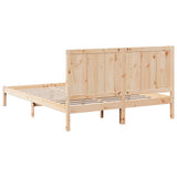 Extra Long Bed Frame without Mattress 140x210 cm Solid Wood 3309243