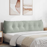 Back Pillow Light Grey 180 x 24 x 50 cm Velvet 42014574