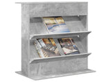 Magazine Rack Concrete Grey 70 x 41 x 96 cm Engineered Wood 899538