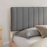 Bed Frame with Upholstered Headboard Light Grey 180 x 200 cm 878029