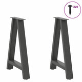 ZNTS Coffee Table Legs A-Shaped 2 pcs Anthracite 50x cm Steel 4012846