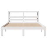Bed Frame with Headboard without Mattress White 120x190 cm Small Double 3306036