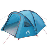 Dome Tent 4-Person 308 x 268 x 130 cm Waterproof Blue Taffeta 42001009