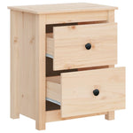 ZNTS Bedside Cabinet 50x35x61.5 cm Solid Wood Pine 813679