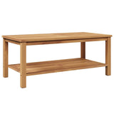 Coffee Table Brown 110 x 55 x 45 cm Solid teak wood 42002310