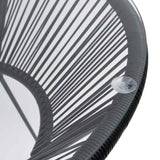 Garden Dining Table Black 70x74 cm Rattan and Glass 312165