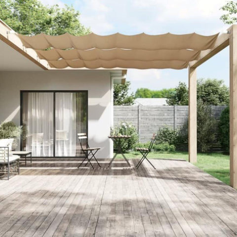 ZNTS Vertical Awning Taupe 100x1000 cm Oxford Fabric 148407