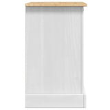 Bedside Table Corona White 53 x 39 x 66 cm Solid Pine Wood 42021189