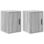 ZNTS Garage Wall Cabinets 2 pcs Grey Sonoma Engineered Wood 860618