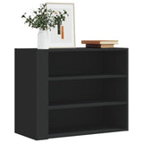 Wall Cabinet Black 75x35x60 cm Engineered Wood 848417