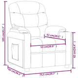 Recliner Chair Dark Grey Fabric 348071