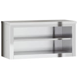 ZNTS Kitchen Wall Cabinet with Shelf Stainless Steel 376444