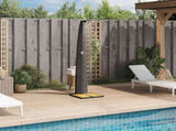 Outdoor Shower Black 55x60x224 cm Poly Rattan and Acacia Wood 368209