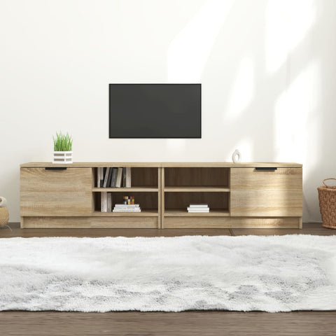 TV Cabinets 2 pcs Sonoma Oak 80x35x36.5 cm Engineered Wood 811473
