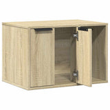 857726 Cat Litter Box Enclosure Sonoma Oak 60x40x40 cm Engineered Wood