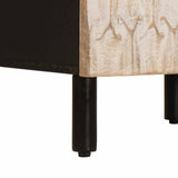Sideboard White Wash Finish 40 x 33 x 75 cm Solid Mango Wood 4017887