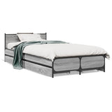 Bed Frame with Drawers without Mattress Grey Sonoma 75x190 cm Small Single 3279975