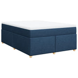 Box Spring Bed with Mattress Blue 140x200 cm Fabric 3285386