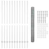Welded Wire Fence 25 x 1.5 m Hot-Dip Galvanised Steel 3337012