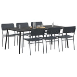 Dining Set 7 pcs Anthracite Steel 3422857