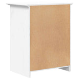 Bedside Cabinet BODO White 53x38.5x66 cm Solid Wood Pine 355053