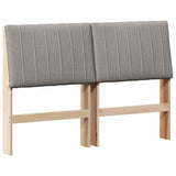 Upholstered Headboard Taupe 140 cm Solid Pine Wood 879397