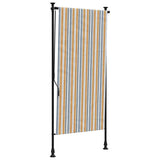 Outdoor Roller Blind Yellow and White 120x270 cm Fabric&Steel 368773