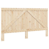 Bed Frame without Mattress with Headboard 200x200 cm Solid Wood 3281561
