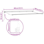 Retractable Awning Manual White 400x200 cm Fabric 3329865