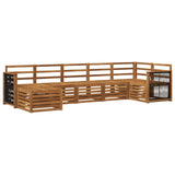 Sectional Sofa Set 6 pcs Natural Solid Acacia Wood 3384620