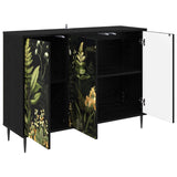 Sideboard RHENEN Black Oak 102 x 33 x 76 cm Engineered Wood 8006969