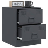 ZNTS Bedside Cabinet Anthracite 34.5x39x44 cm Steel 841623