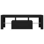 ZNTS TV Cabinet with LED Lights Black 120x35x40 cm 804347