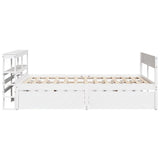 Bed Frame without Mattress White 140x200 cm Solid Wood Pine 3306382