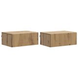 Wall-Mounted Bedside Cabinet 2 pcs Artisan Oak Engineered Wood 898464