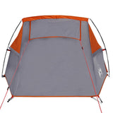 Camping Tent Tunnel 2-Person Grey and Orange Waterproof 94614